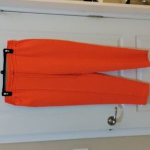 Orange jogger-style dress pants